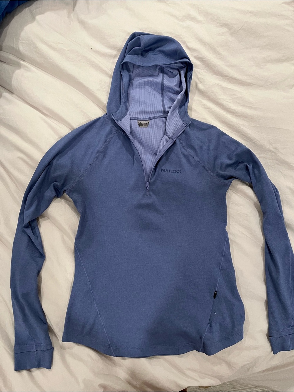 Marmot Tech Light Fleece Lined Hooded Quarter-Zip Pullover